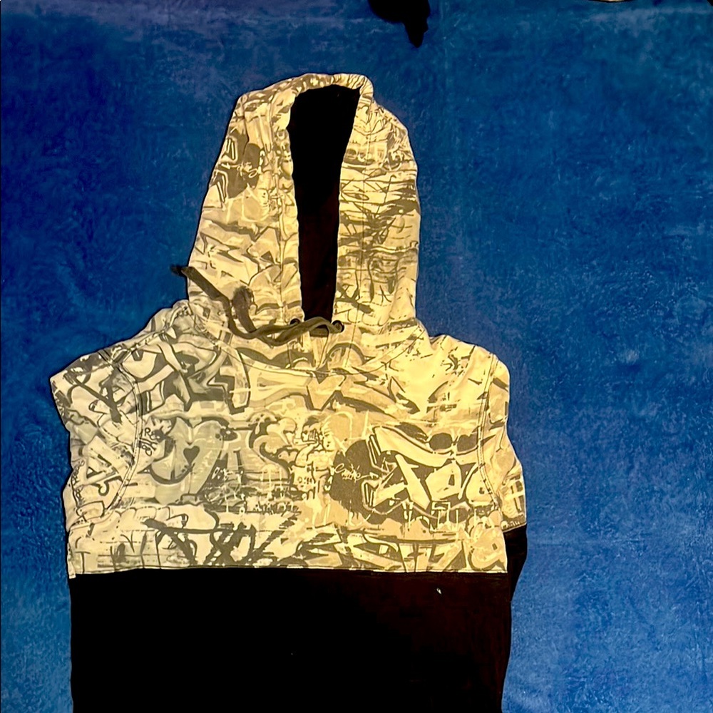Graphic Print Hooded Jacket